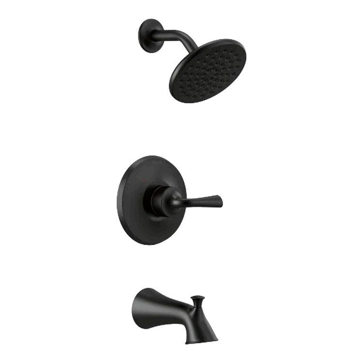kayra tub shower black